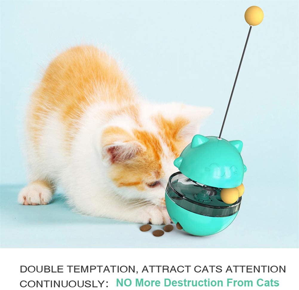 MQUPIN Cat Food Dispenser Toy Adjustable Food Dispenser Ball Toy for Cat Kitty Puppy